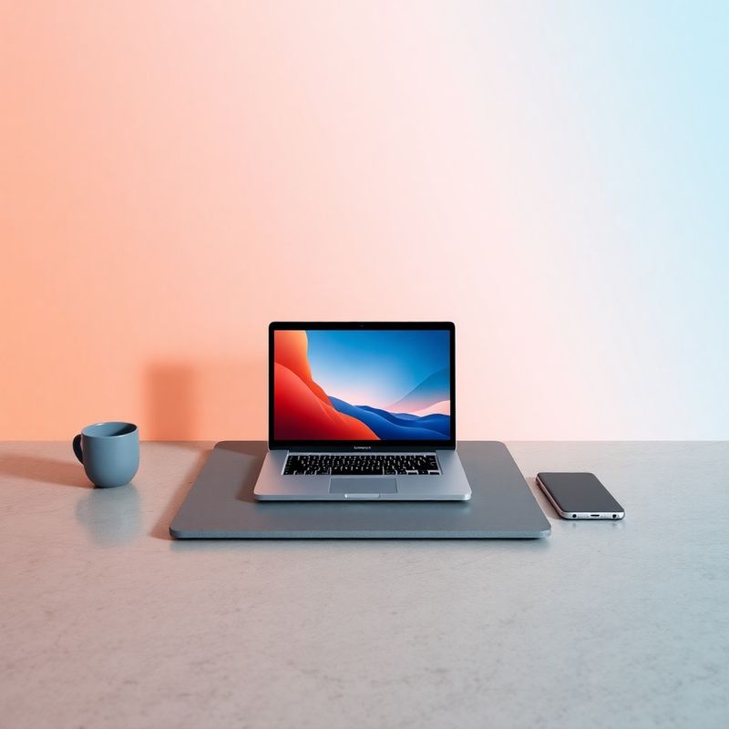 Radna površina s bilježnicom i digitalnim uređajem u slate-professional tonovima